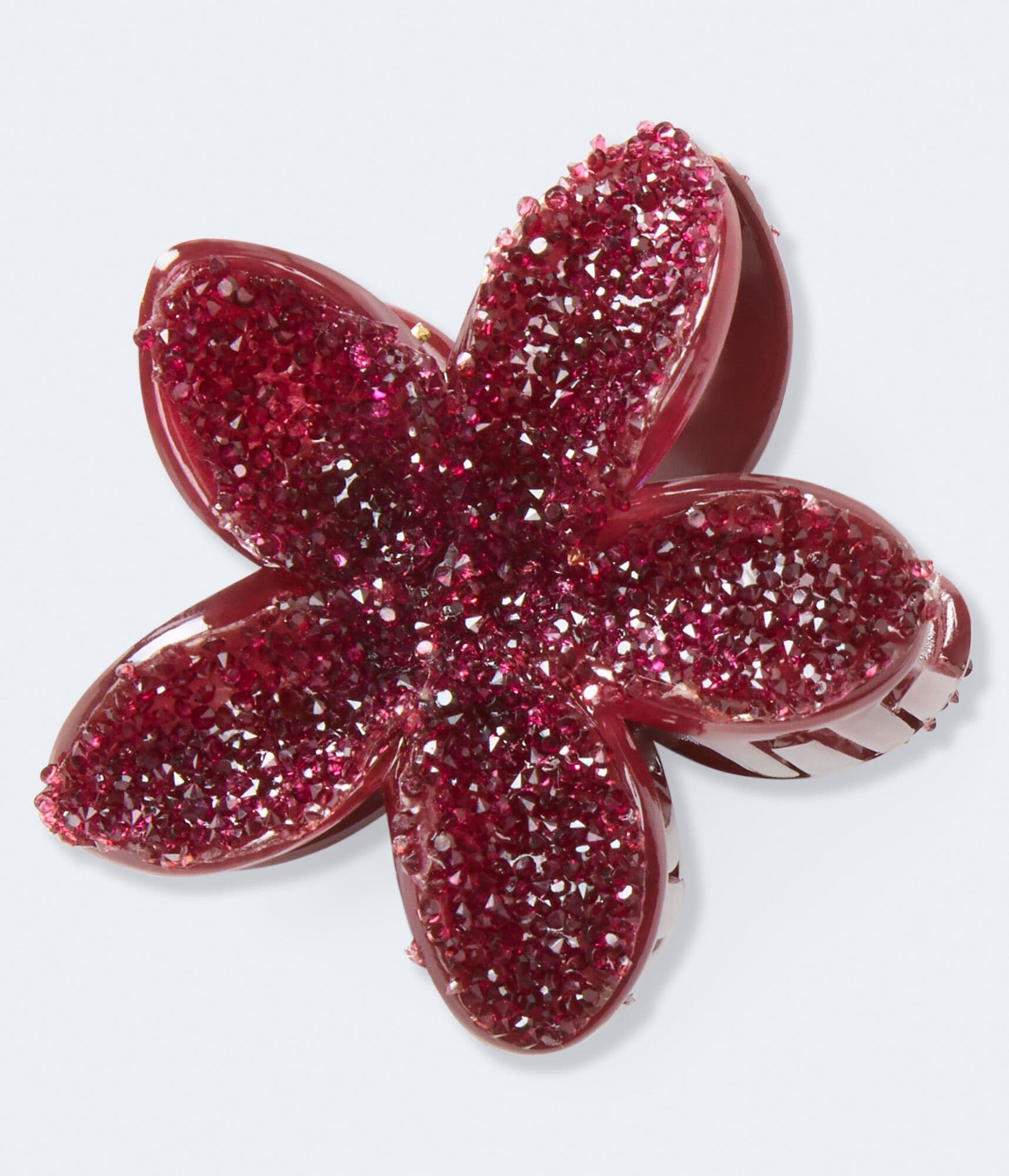 Bedazzled Hibiscus Claw Hair Clip