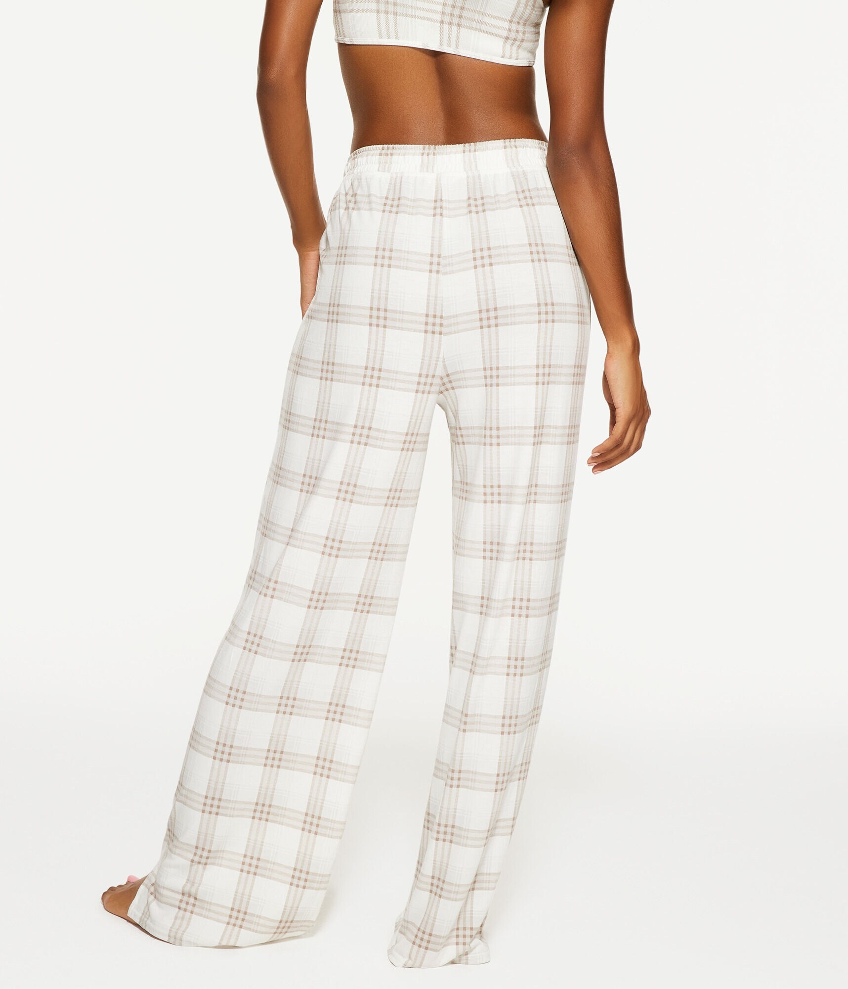 Plaid High-Rise Sleep Pants