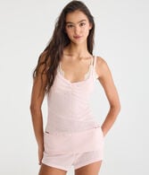 Pointelle Knit V-Neck Sleep Cami