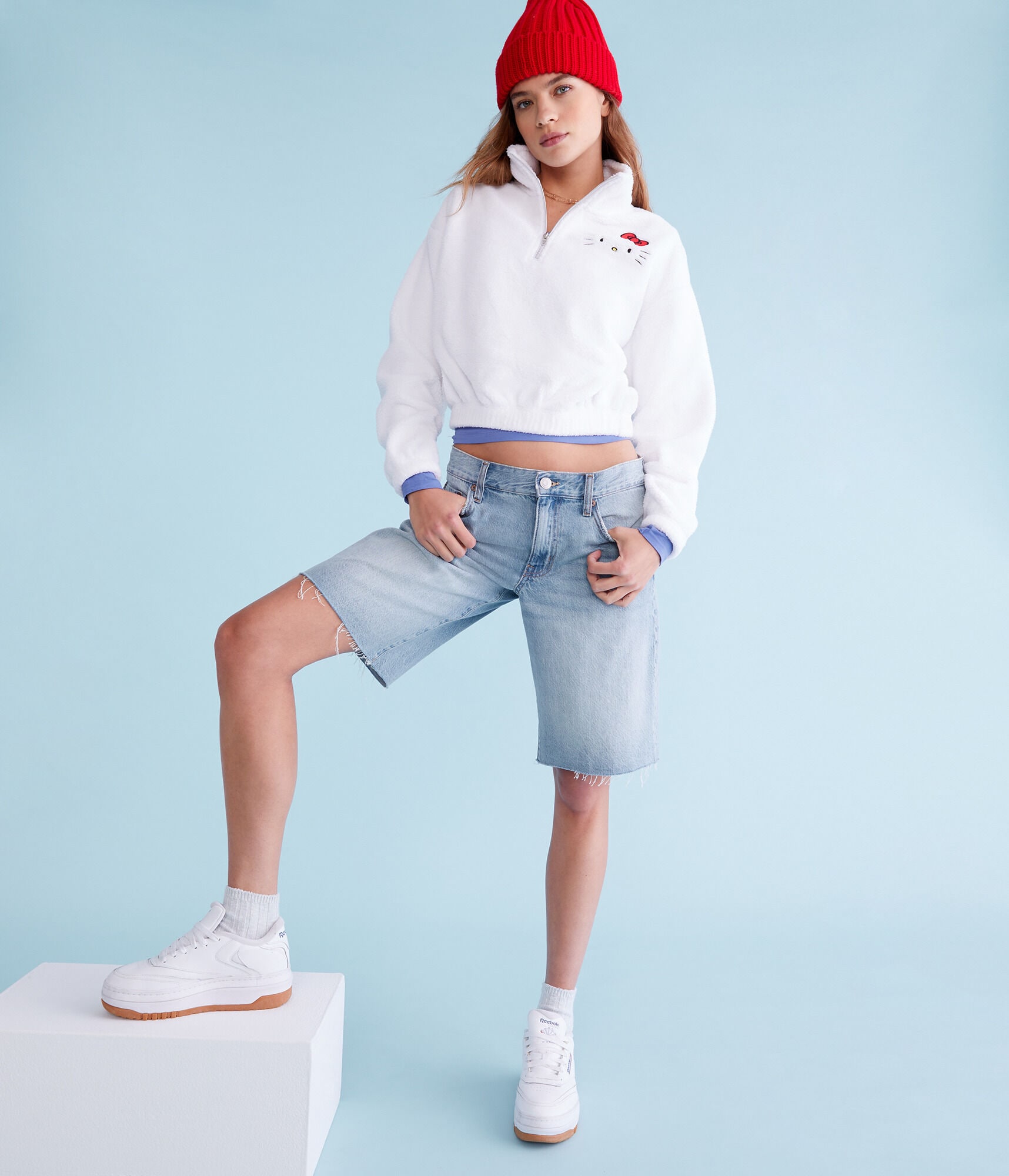 Hello Kitty Sherpa Quarter-Zip Pullover