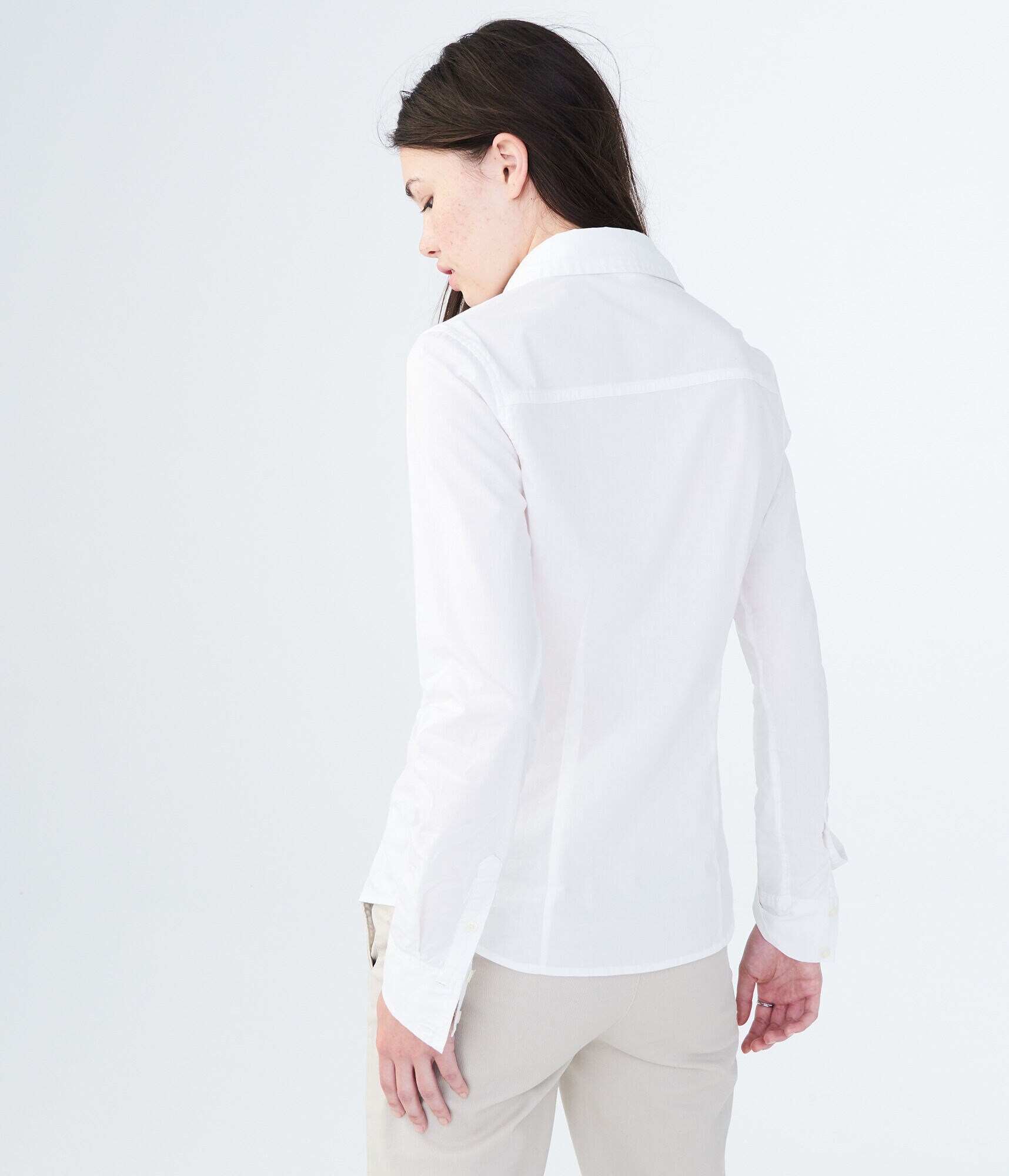 Long Sleeve Poplin Button-Down Shirt