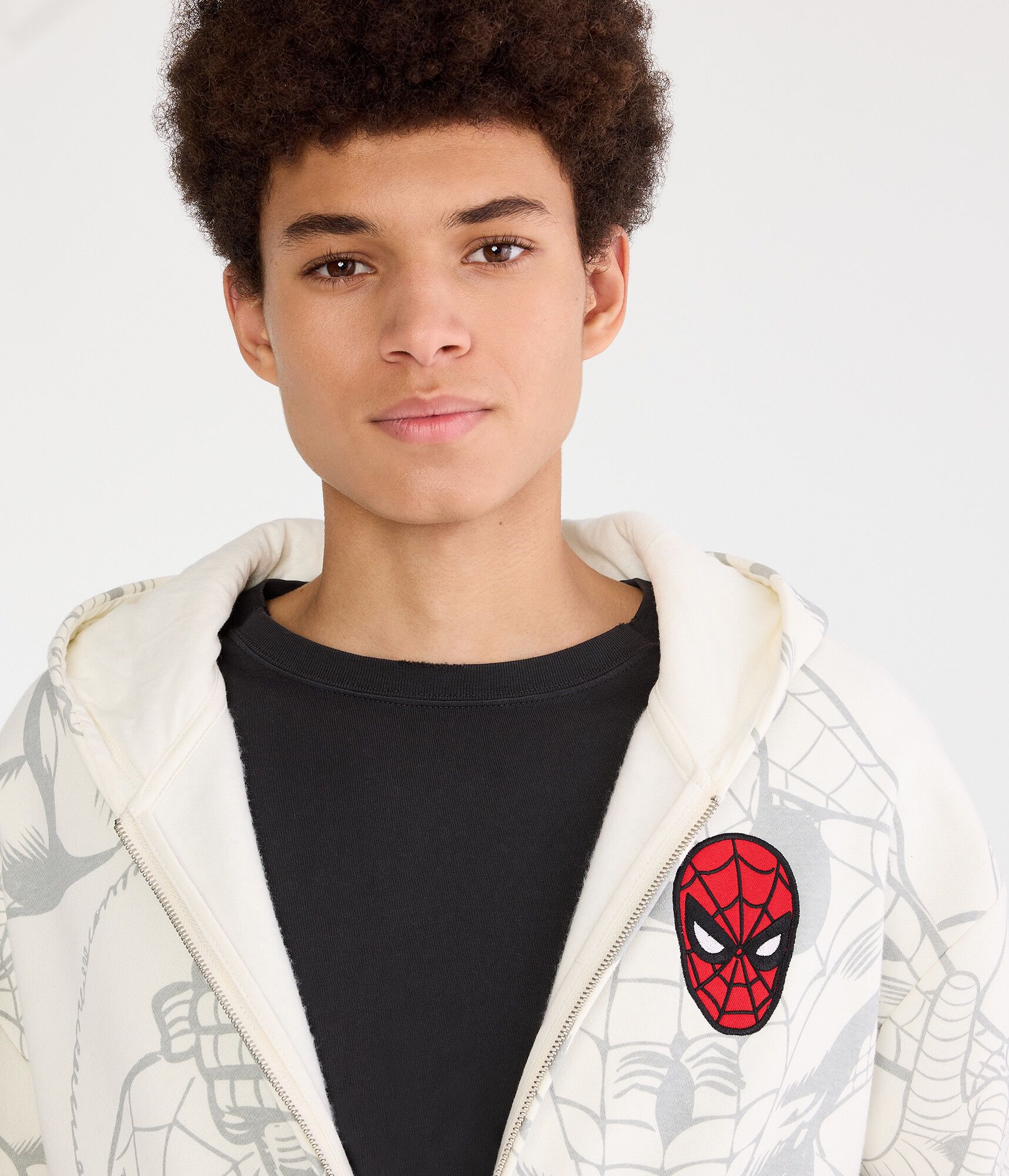 Marvel | A&eacute;ropostale Spider-Man Action Print Boxy Full-Zip Hoodie