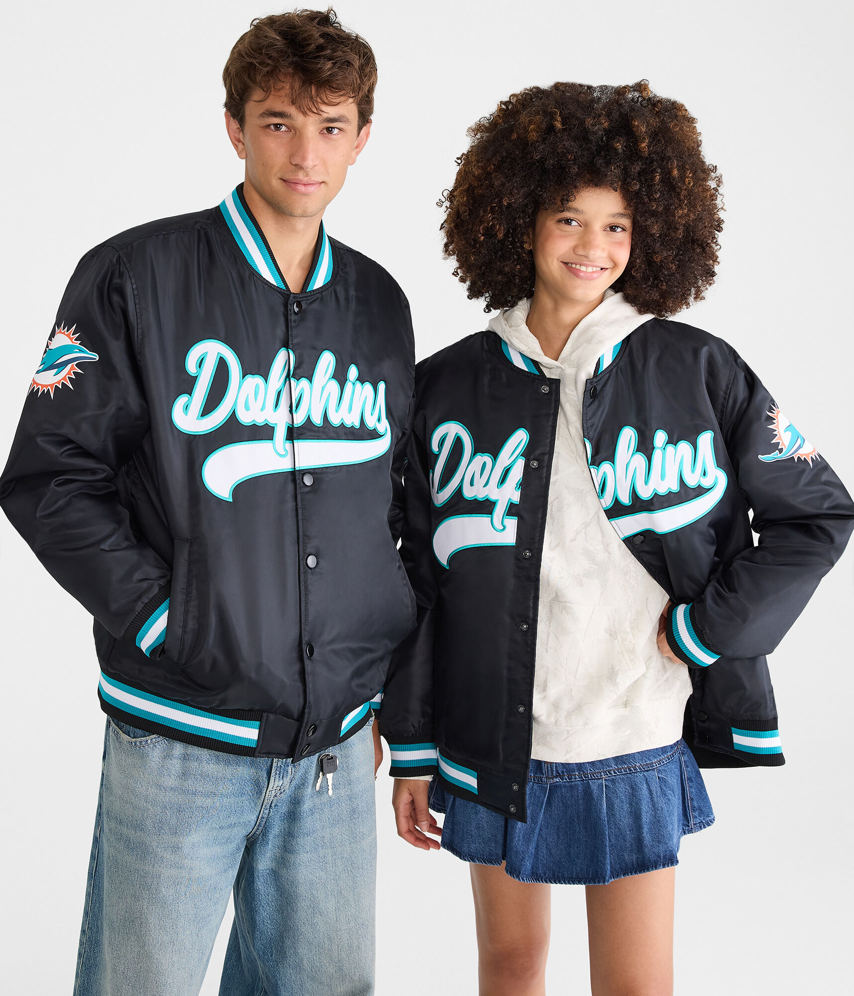 Miami Dolphins Satin Bomber Jacket