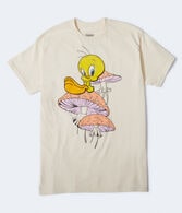 Tweety Bird Mushrooms Oversized Graphic Tee