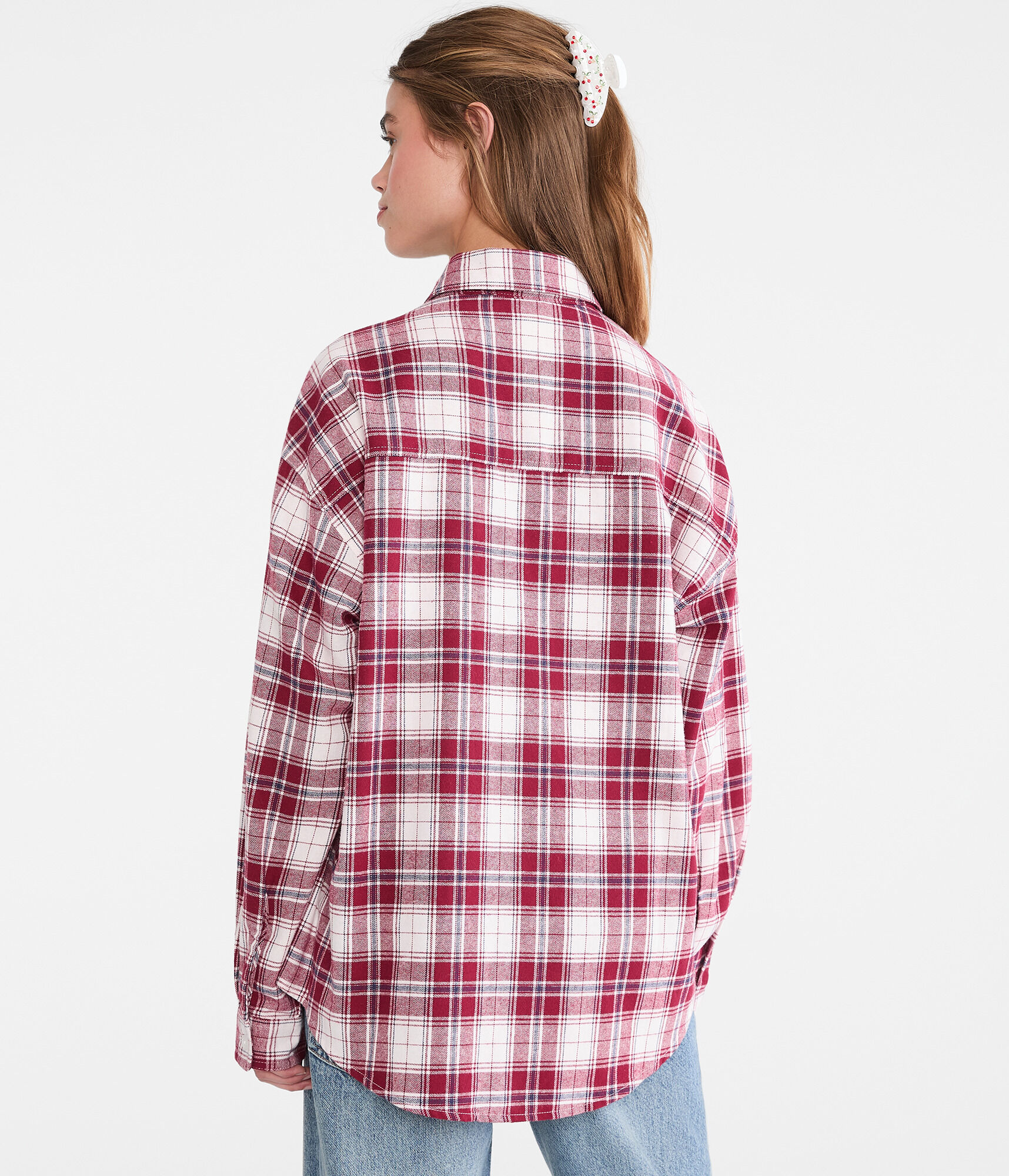 Long Sleeve Relaxed Plaid Shirt