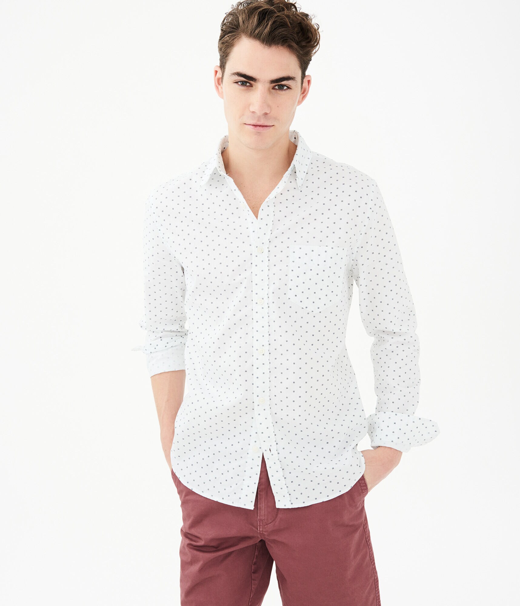 long sleeve mini waves woven shirt aeropostale interview