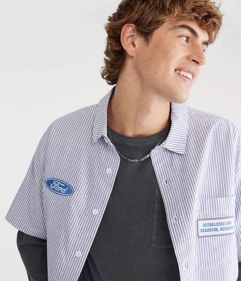 Short Sleeve Ford Bronco Mechanic Shirt Short Sleeve Ford Bronco Mechanic Shirt
