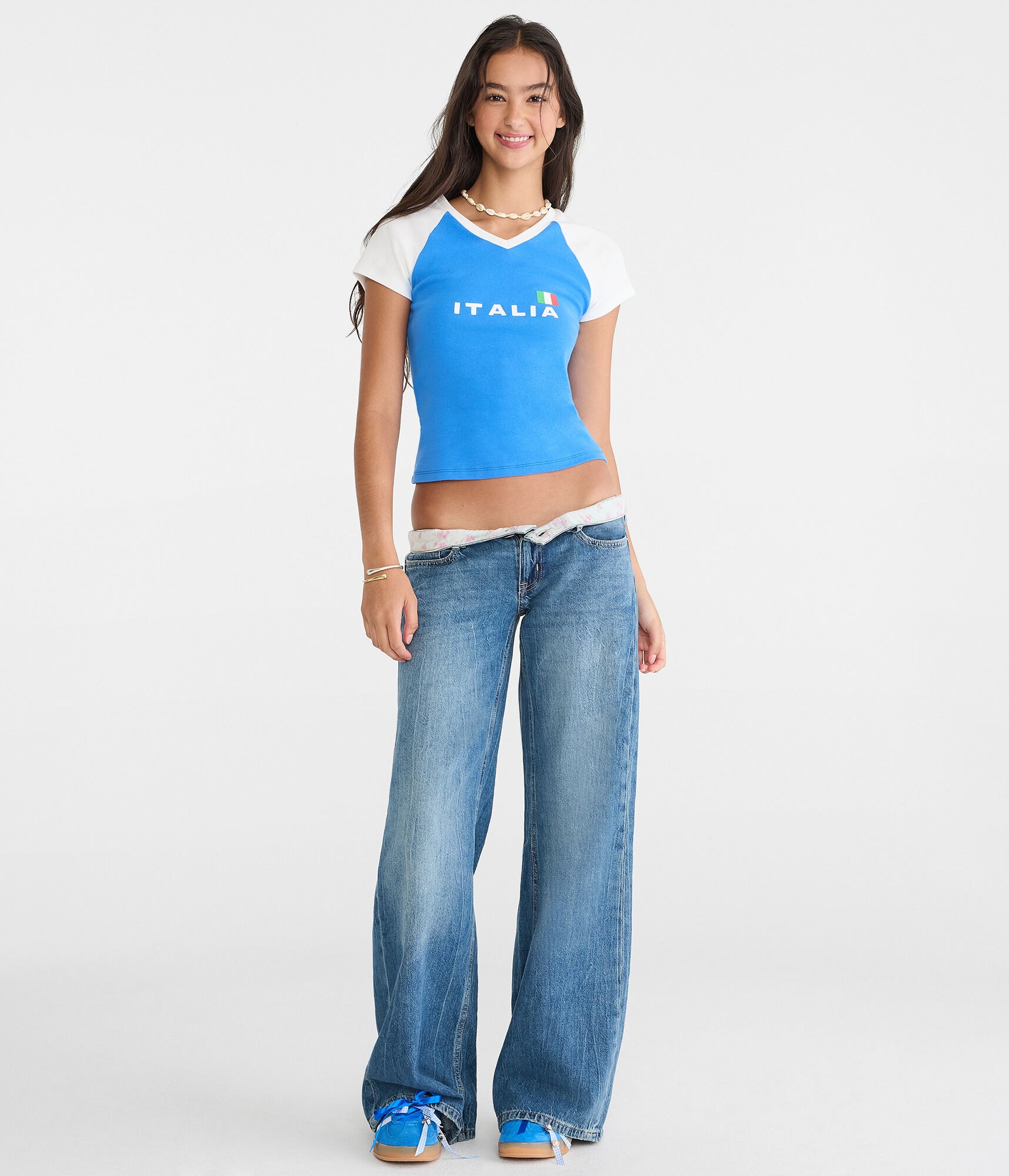 Super Low-Rise Ultra Wide Leg Jean