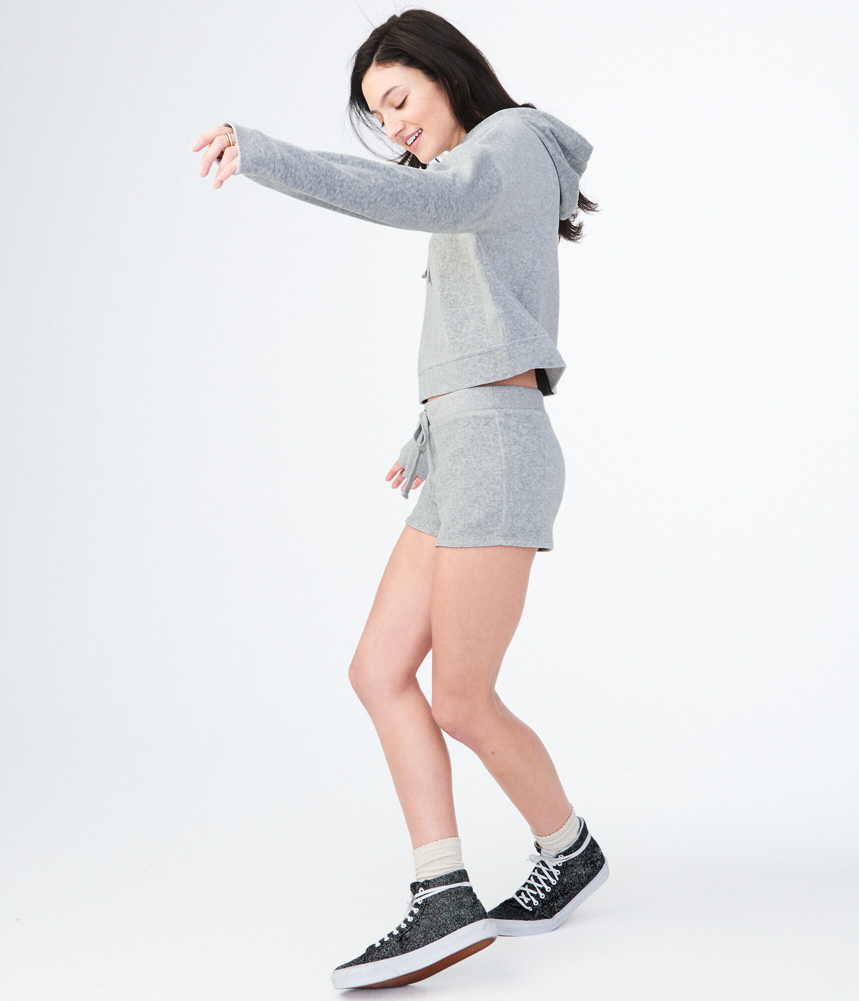 Heathered Velour Shorts