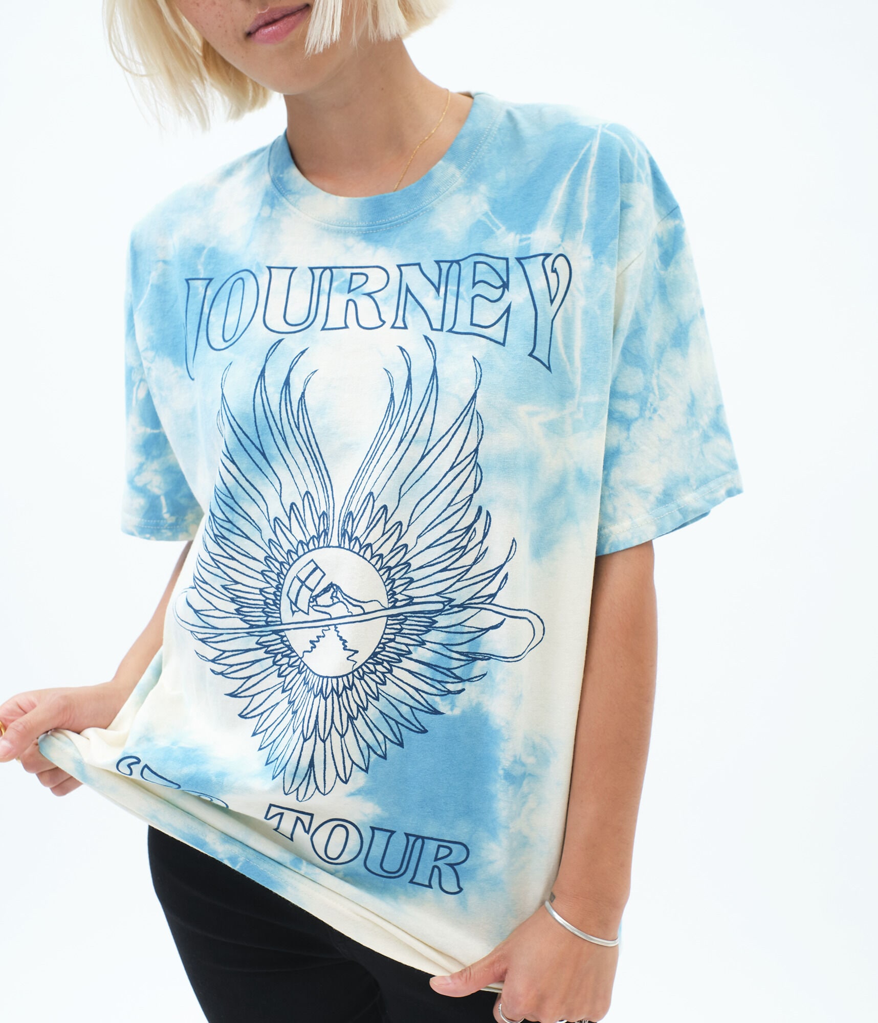 Journey '79 Tour Tie-Dye Boyfriend Graphic Tee