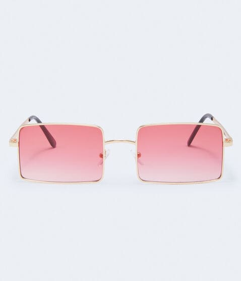 Rectangular Pop-Color Lens Sunglasses Rectangular Pop-Color Lens Sunglasses