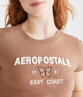 Aeropostale Butterfly Appliqué Graphic Tee