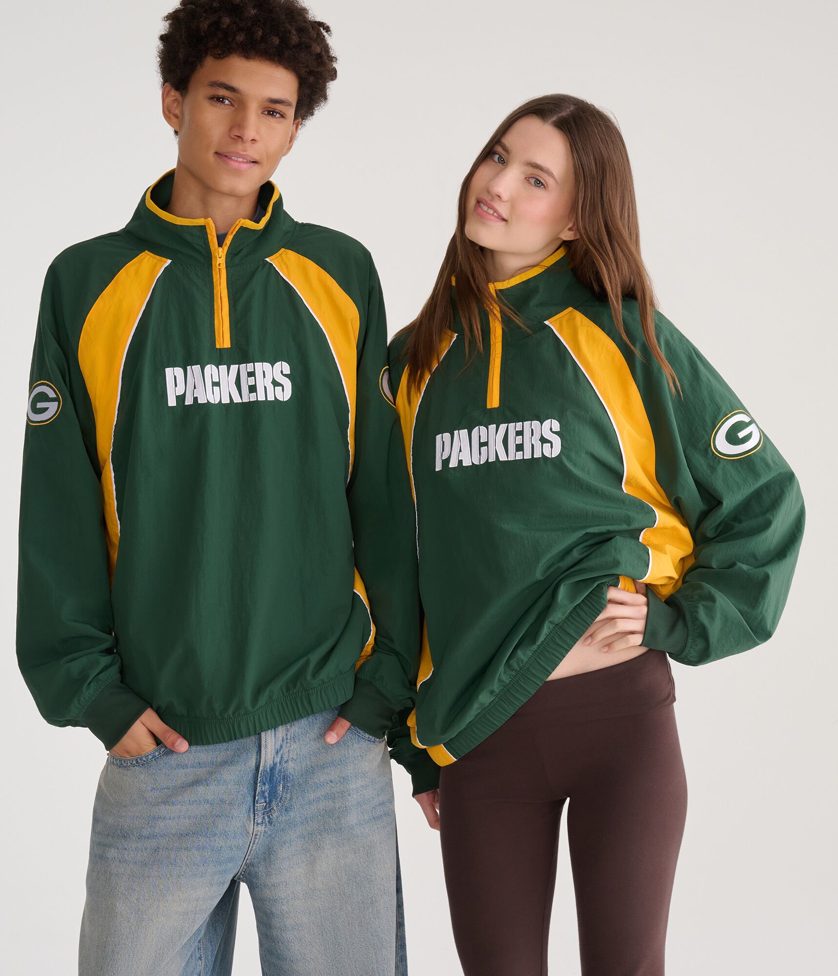 Green Bay Packers Quarter-Zip Track Jacket