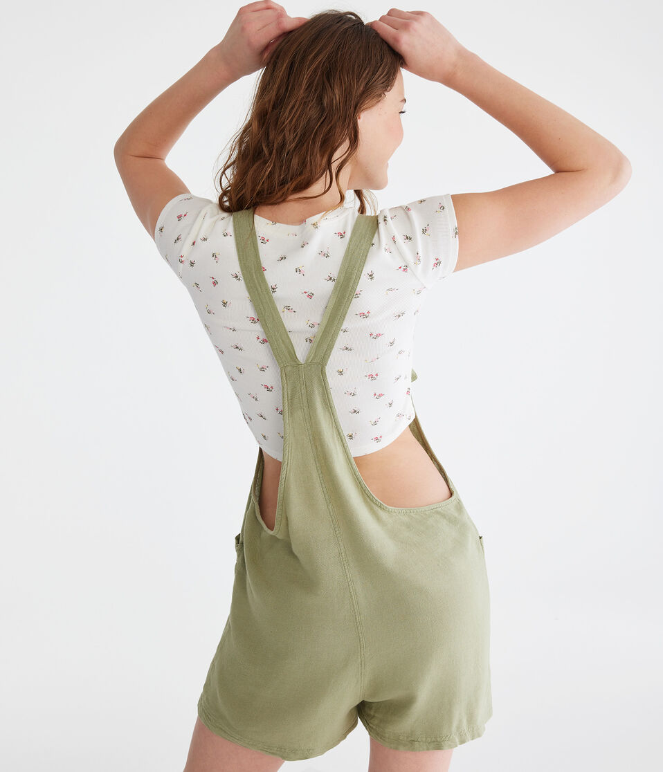 Solid Utility Romper