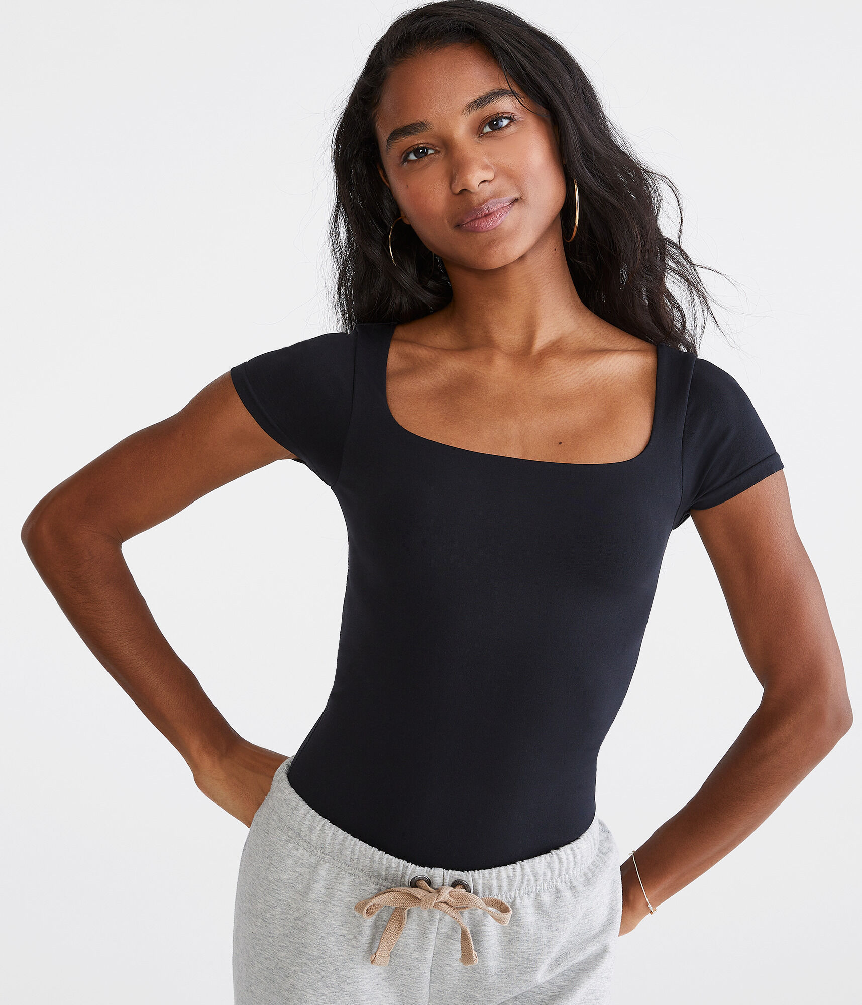Seriously Soft Sculpt Square-Neck Tee