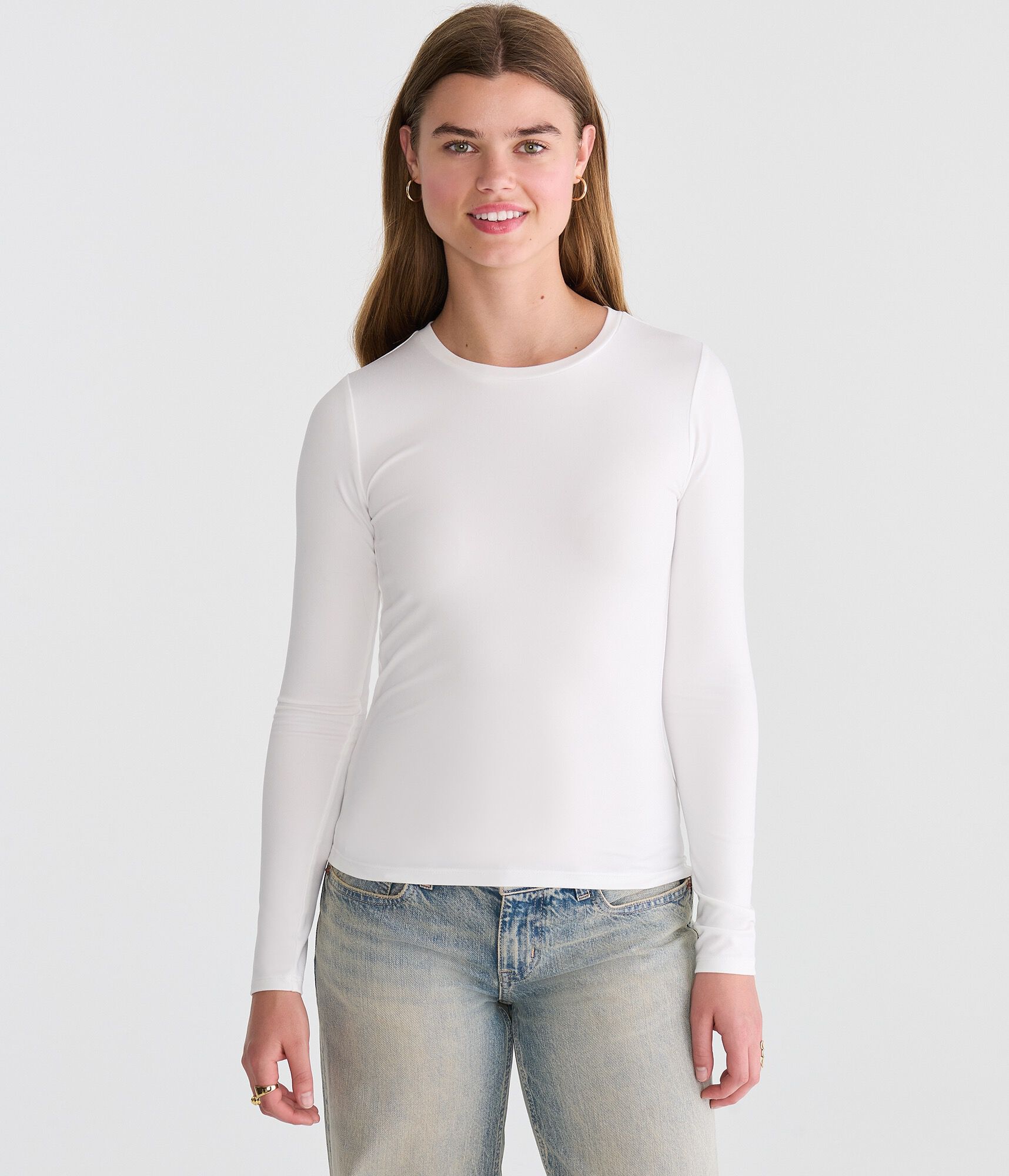 D&eacute;j&agrave; For Aero Long Sleeve Buttery Soft Crew Tee