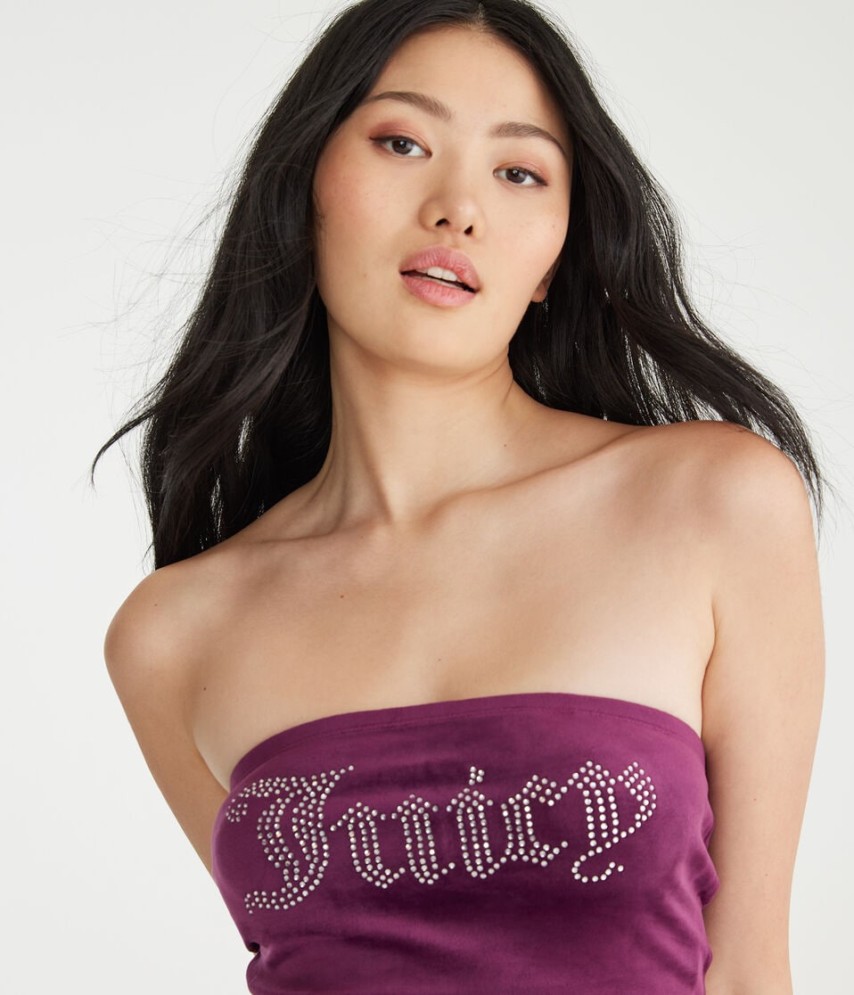 Juicy Couture Bling Velour Tube Top
