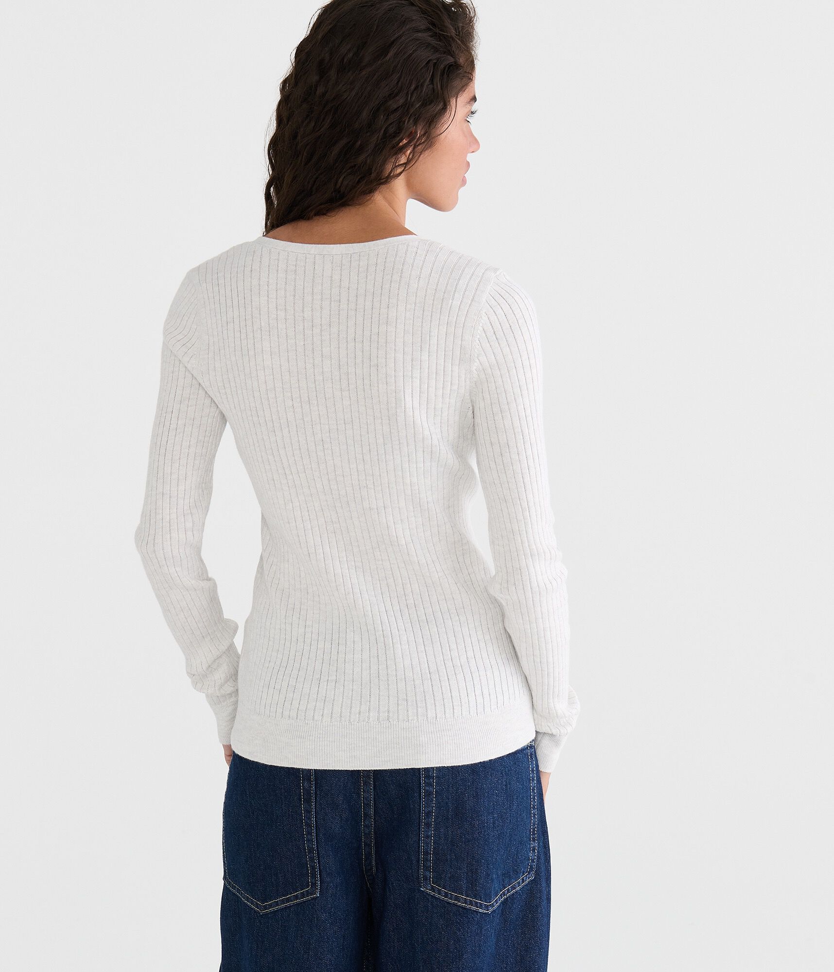 Ribbed Henley Sweater