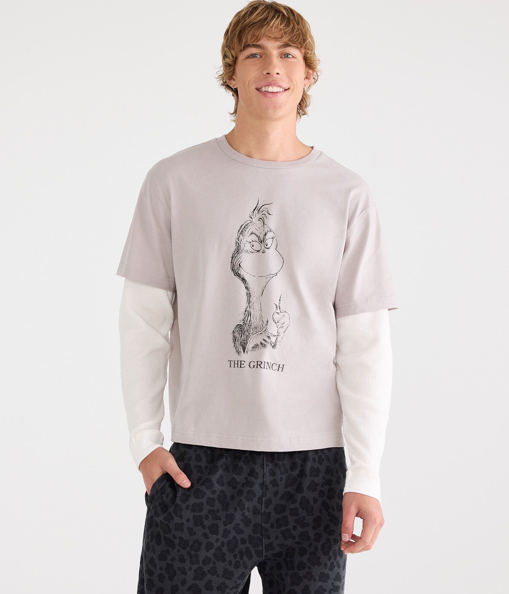 Long Sleeve The Grinch Boxy 2Fer Tee