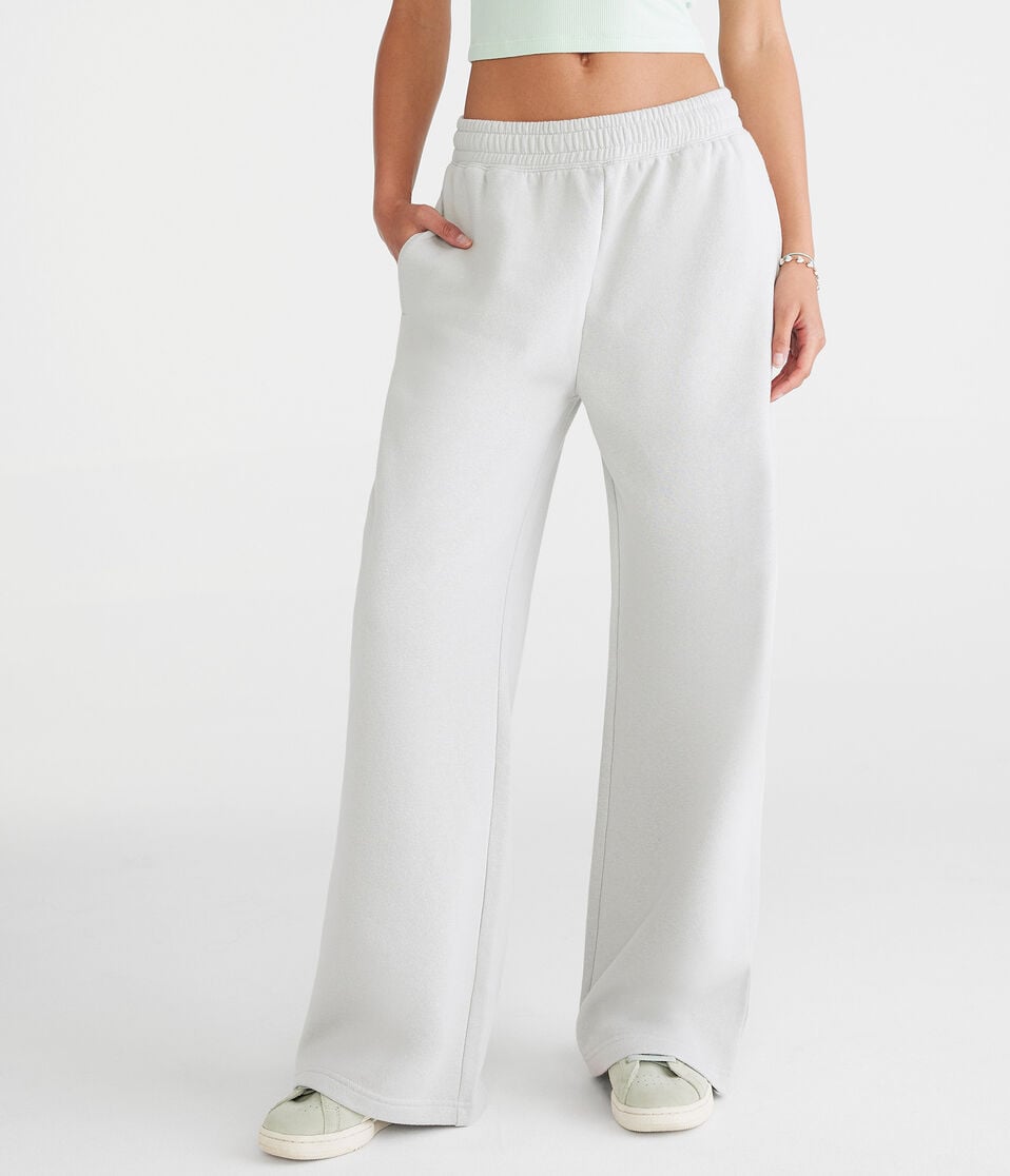 Mid-Rise Wide Leg Sweatpants
