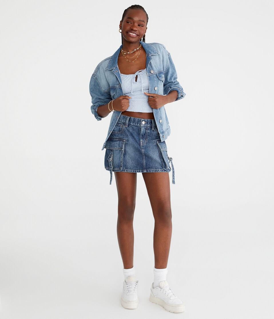 Lace Square-Neck Crop Top