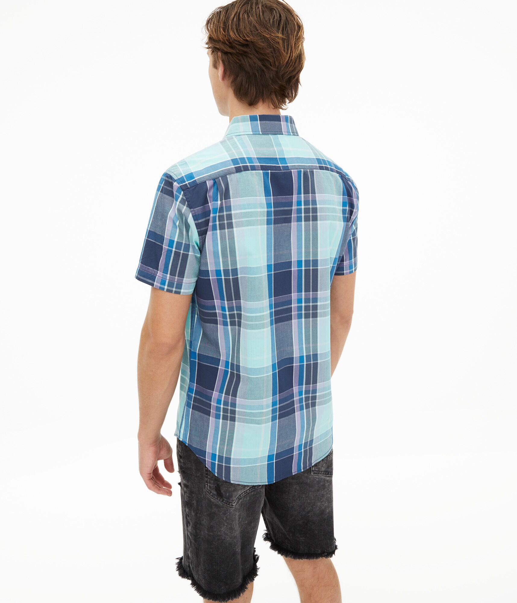 Plaid Button-Down Shirt