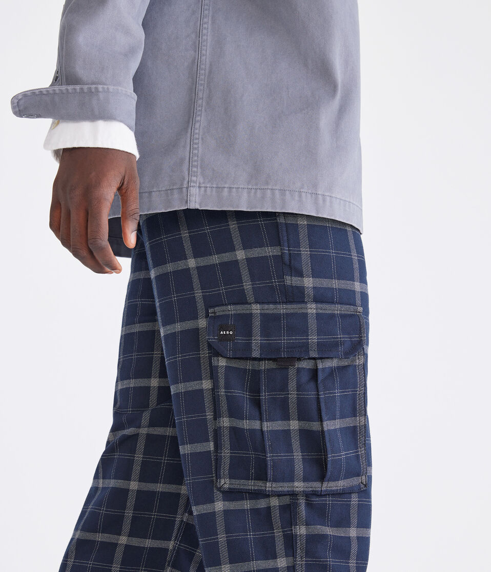 Plaid Baggy Cargo Pants