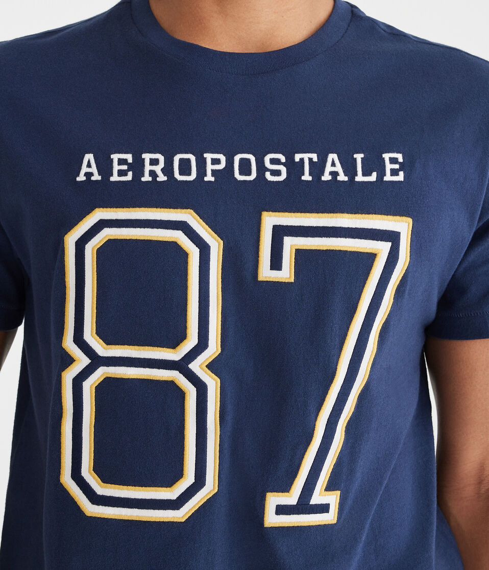 Aeropostale 87 Appliqué Graphic Tee