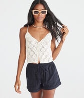 High-Rise Gauze Shorts