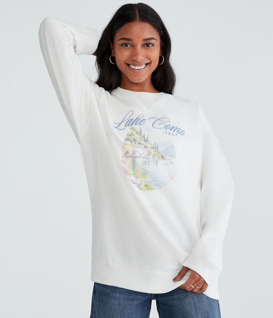 Lake Como Oversized Crew Sweatshirt