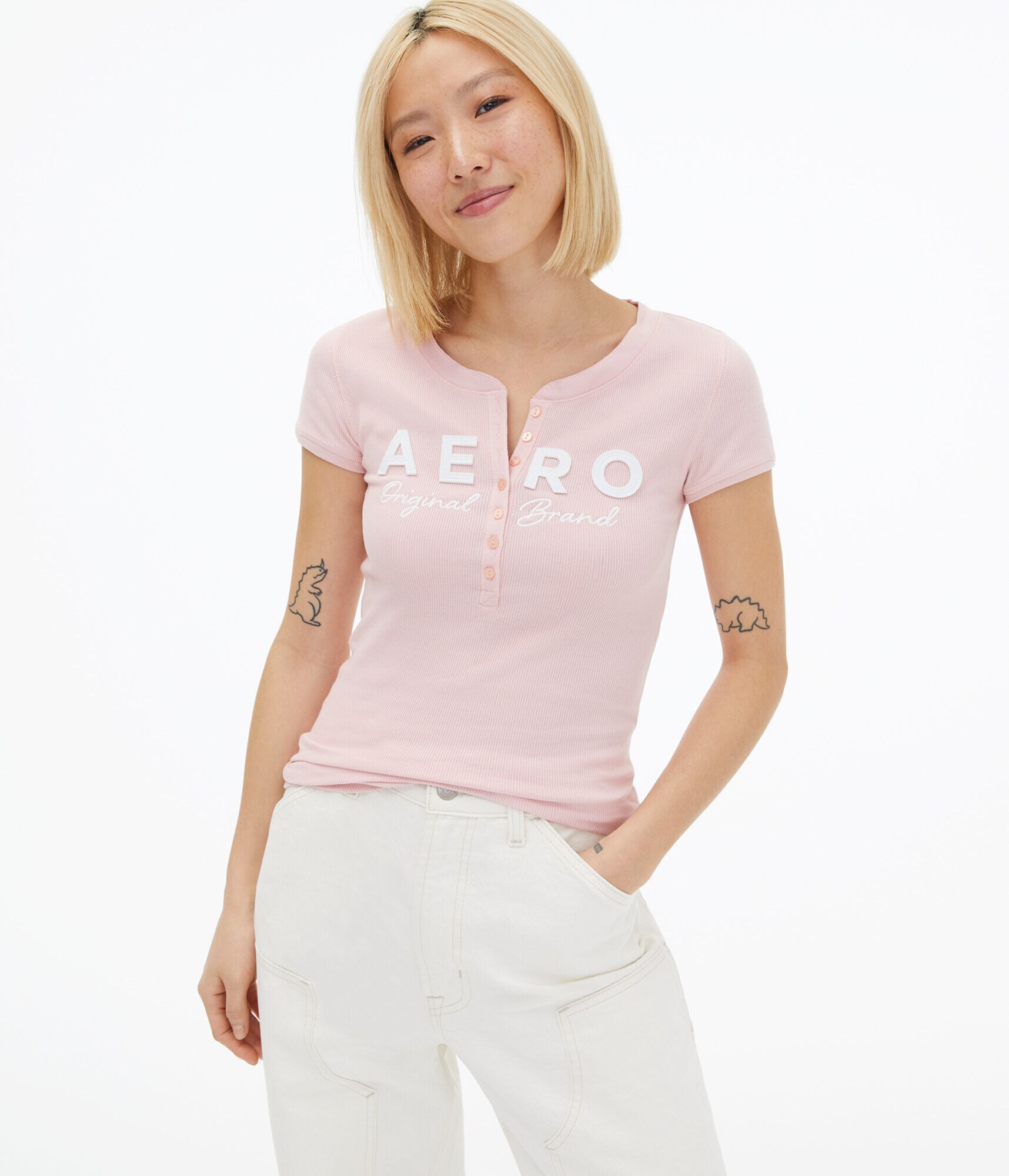 Aero Original Brand Graphic Henley