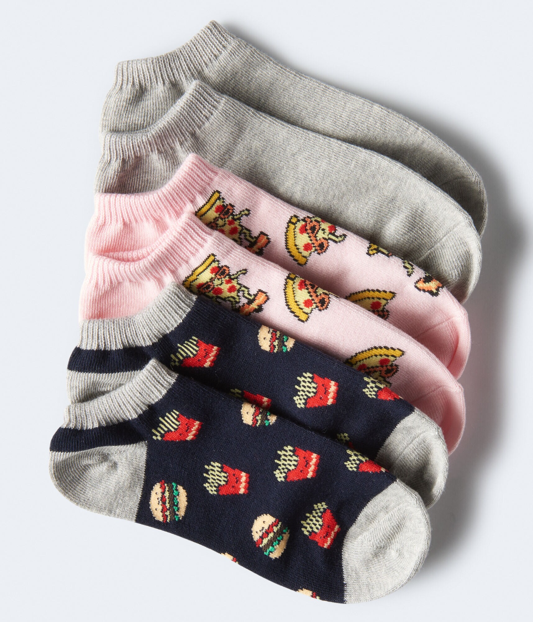 Skateboarding Pizza Ankle Sock 3-Pack