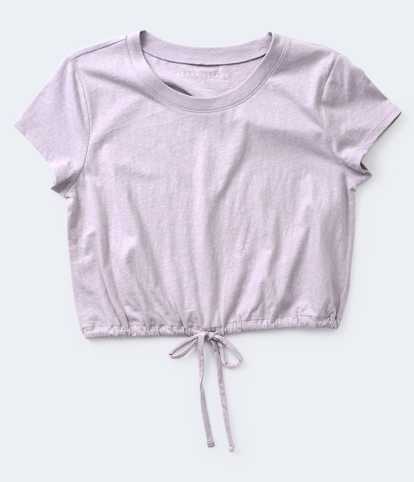 Drawstring-Hem Cropped Tee