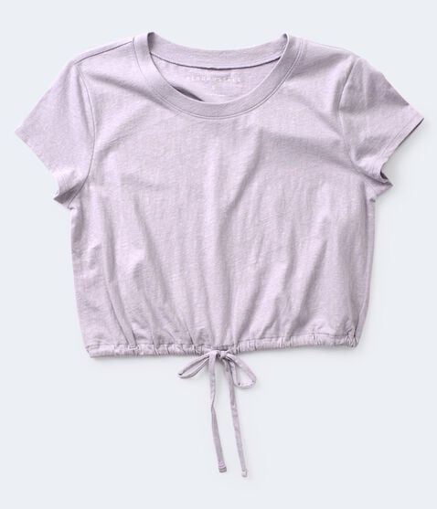 Drawstring-Hem Cropped Tee Drawstring-Hem Cropped Tee