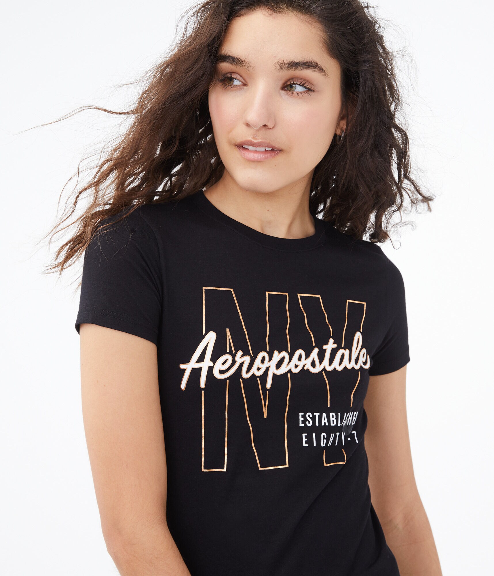 Aeropostale NY Foil Graphic Tee