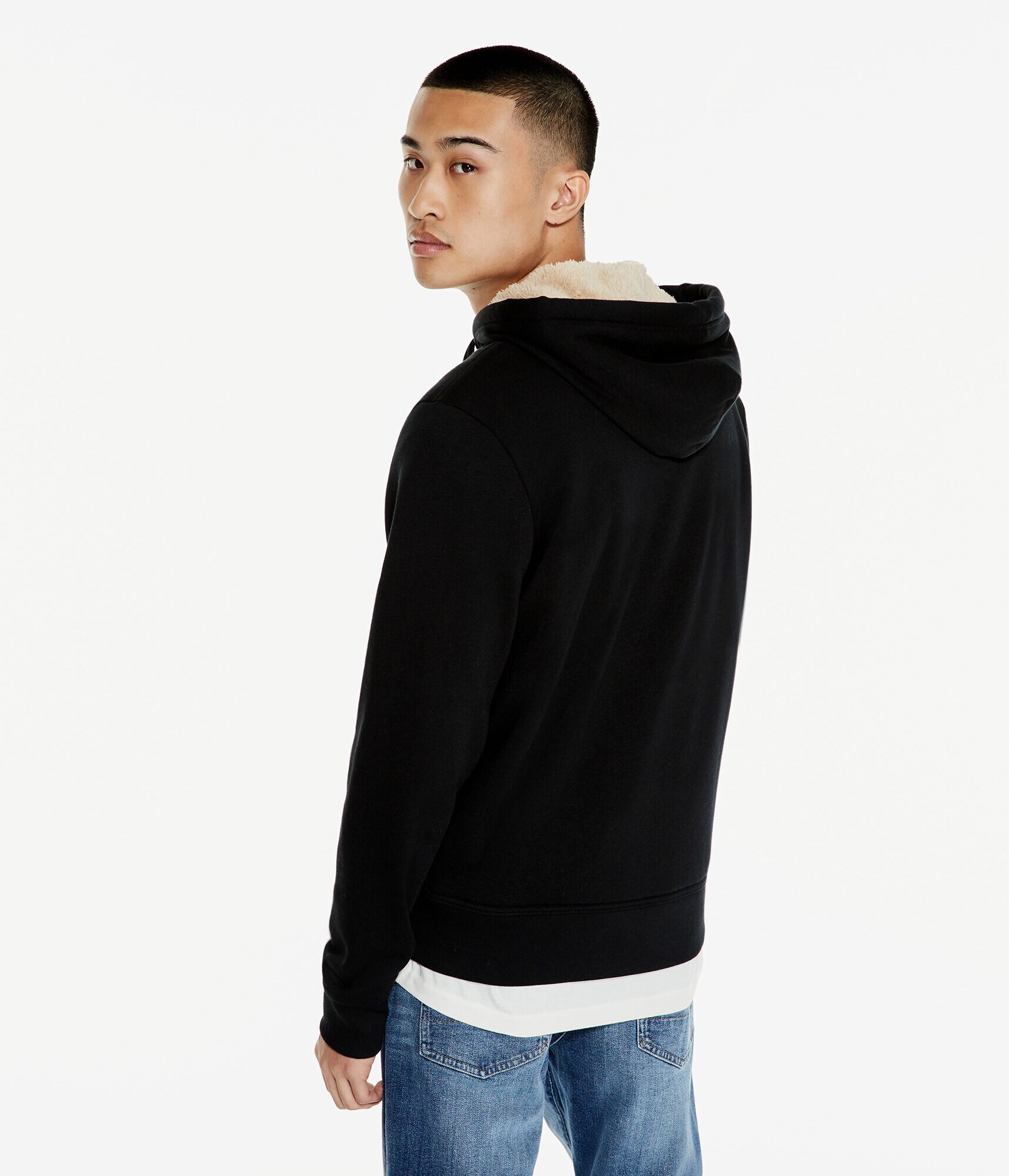 Aero New York Sherpa-Lined Full-Zip Hoodie