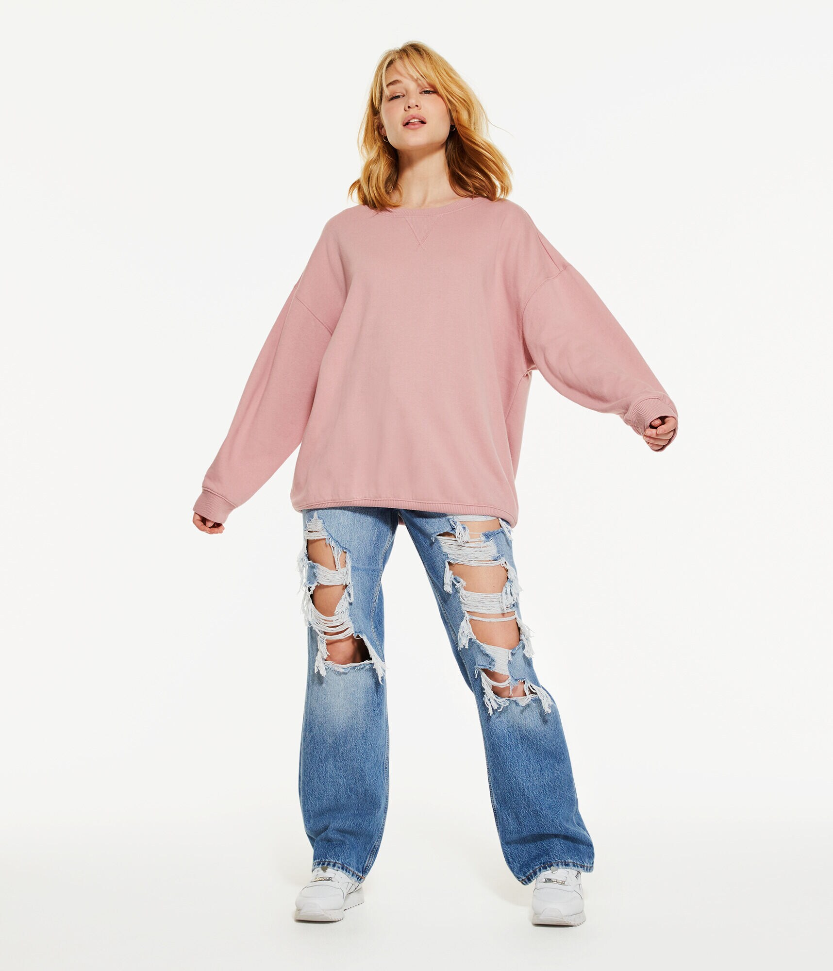 トップス F.C.R.B. CREWNECK BAGGY SWEAT Men's Oversized Sweatshirt Long Sleeve Crewneck Baggy Sports