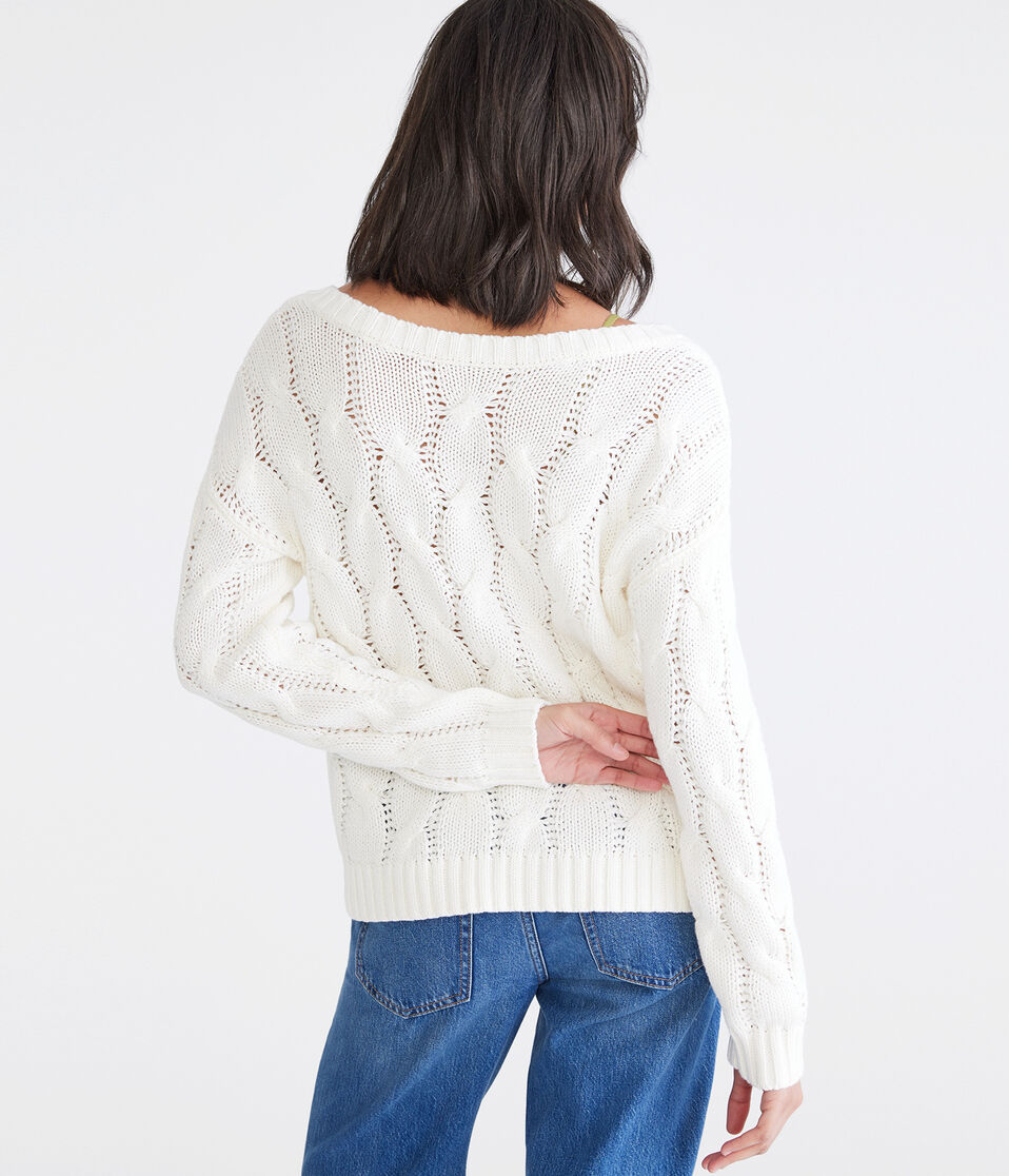 Wear 2 Ways Oversized Cable Sweater