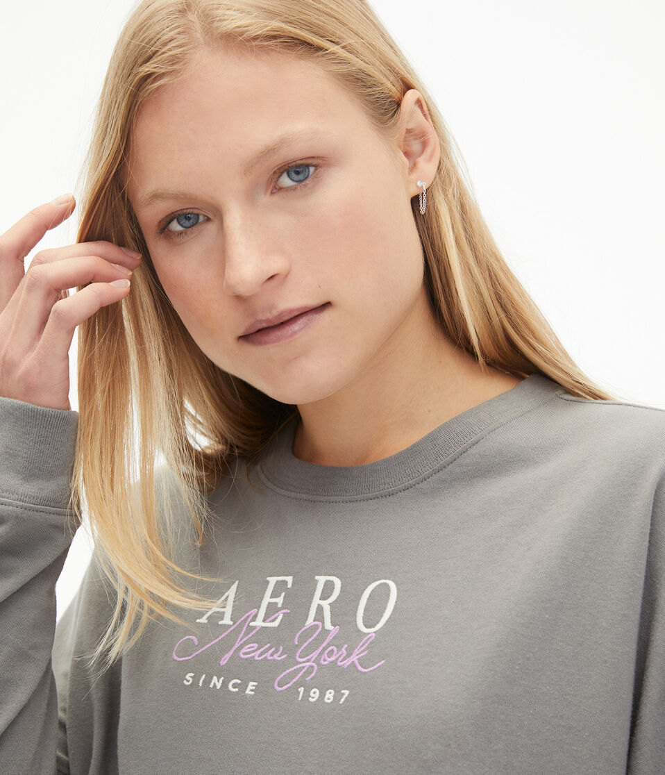 Long Sleeve Aero New York Boyfriend Graphic Tee
