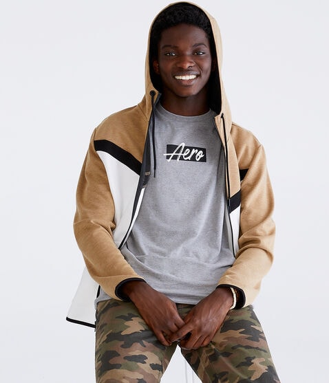 Aero Script Box Logo Graphic Tee