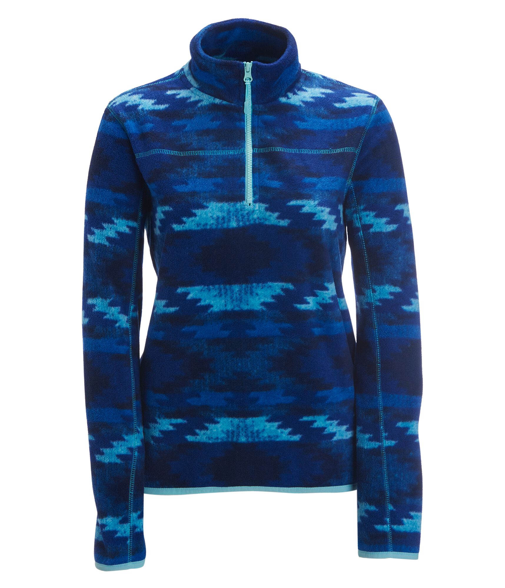 printed half zip fleece jacket