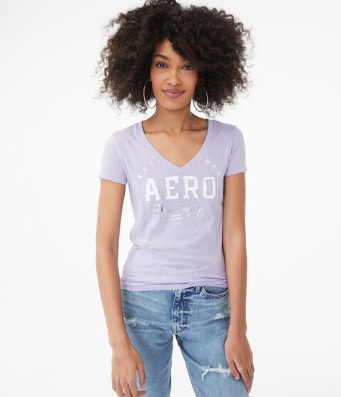 Aero New York V-Neck Graphic Tee Aero New York V-Neck Graphic Tee