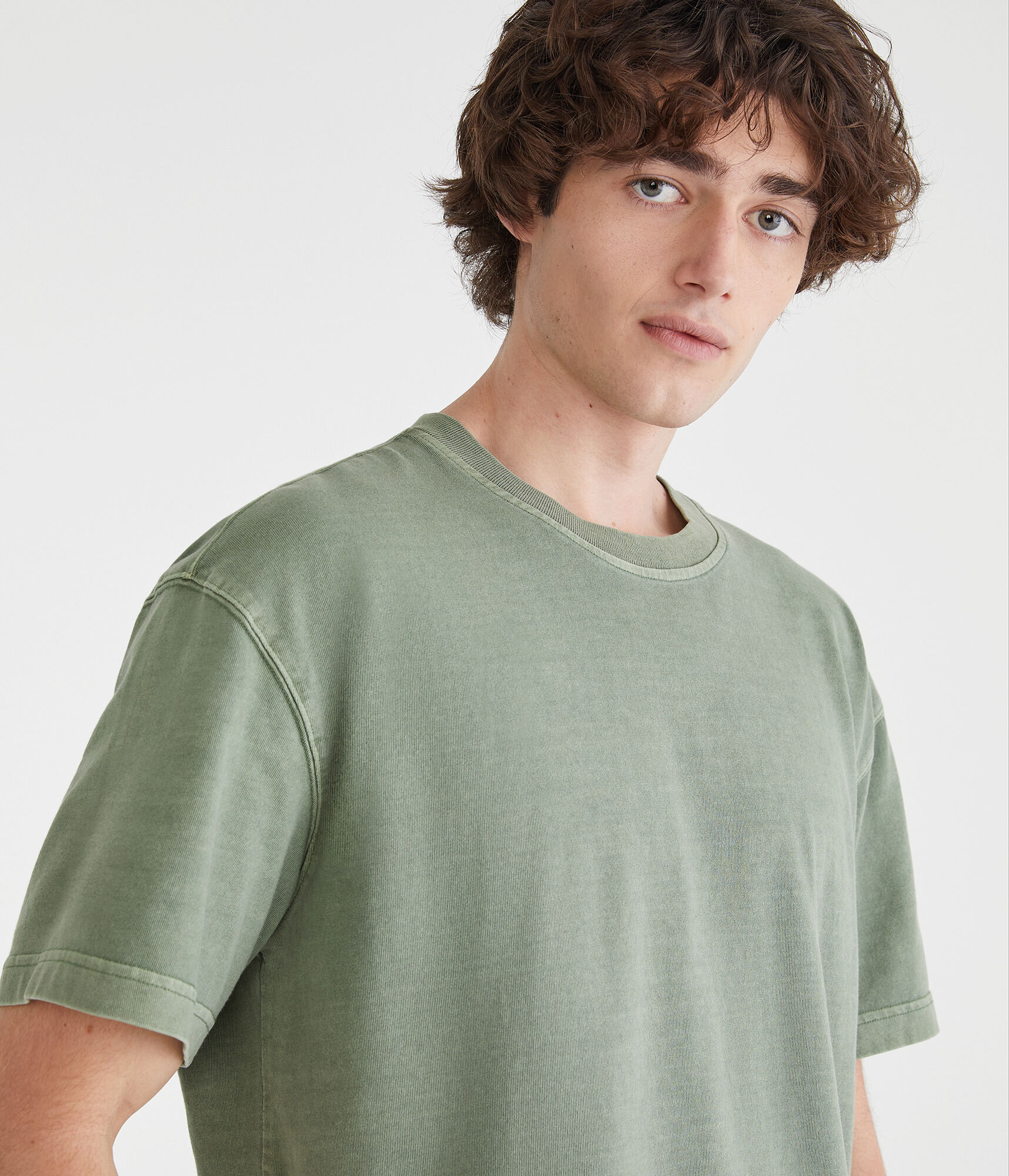 Washed Boxy Fit Crew Tee