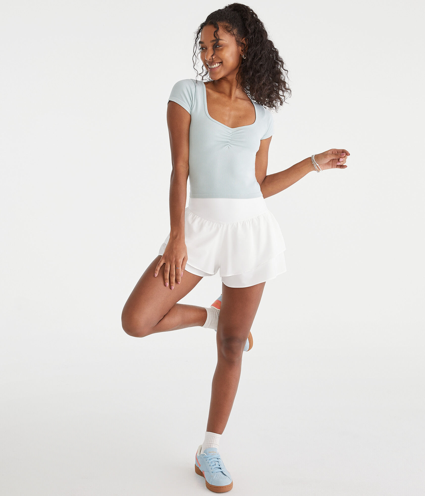 Air Soft High-Waisted Flutter Shorts
