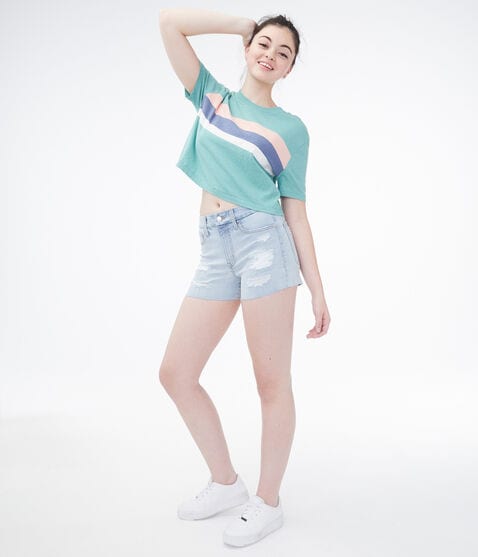 Premium Seriously Stretchy High-Rise Curvy Denim Midi Shorts Premium Seriously Stretchy High-Rise Curvy Denim Midi Shorts