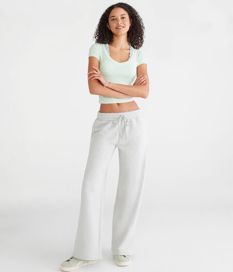 Mid-Rise Wide Leg Sweatpants Mid-Rise Wide Leg Sweatpants