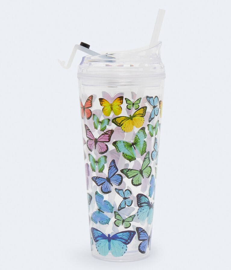 Butterflies Flip-Top Water Bottle