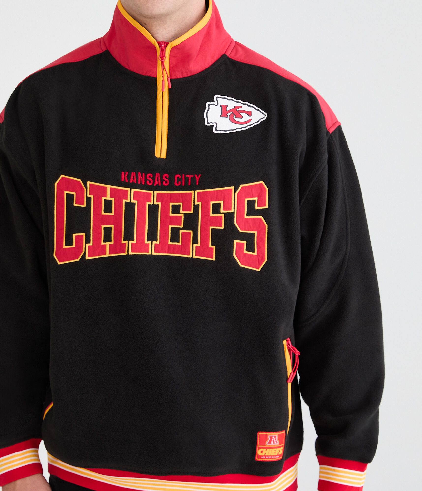 Kansas City Chiefs Quarter-Zip Polyfleece Pullover