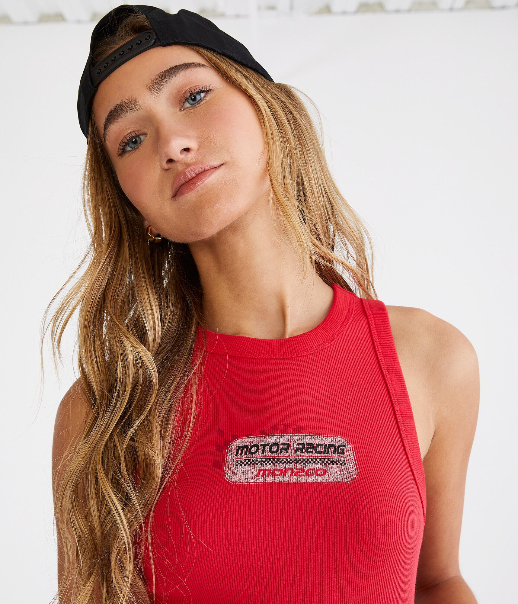 Monaco Motor Racing Cropped High-Neck Tank