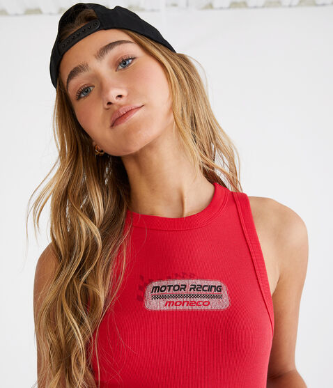 Monaco Motor Racing Cropped High-Neck Tank Monaco Motor Racing Cropped High-Neck Tank